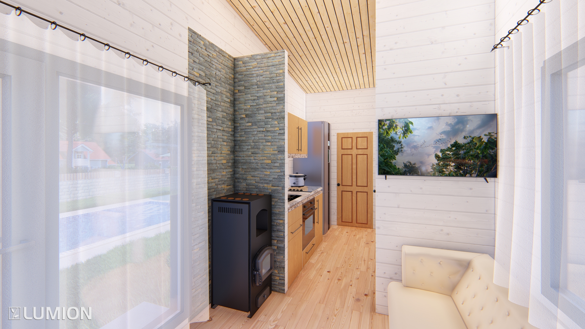 Tiny house Élégance - mezzanine et couchages