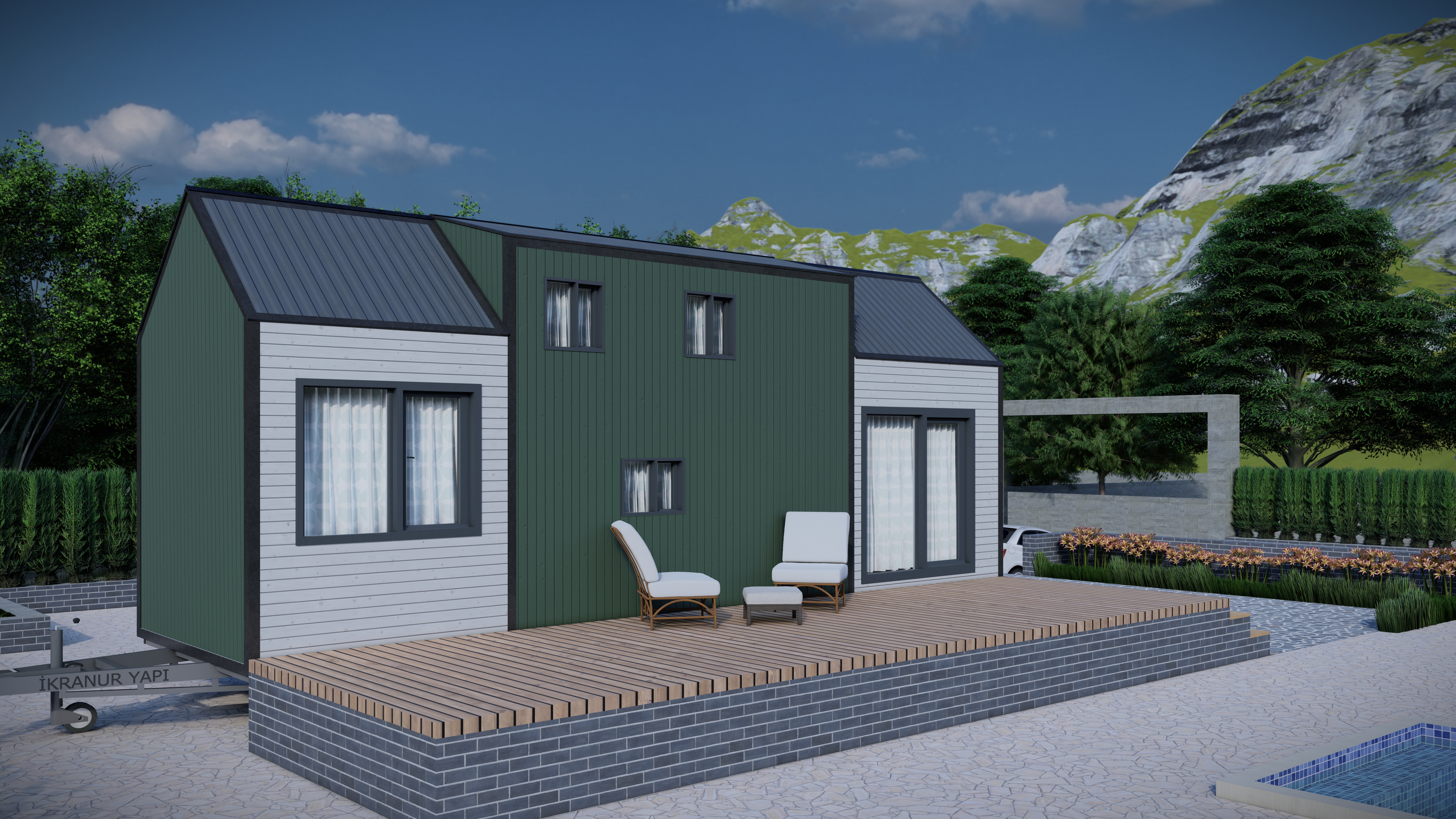 Tiny house Noble - terrasse et accès