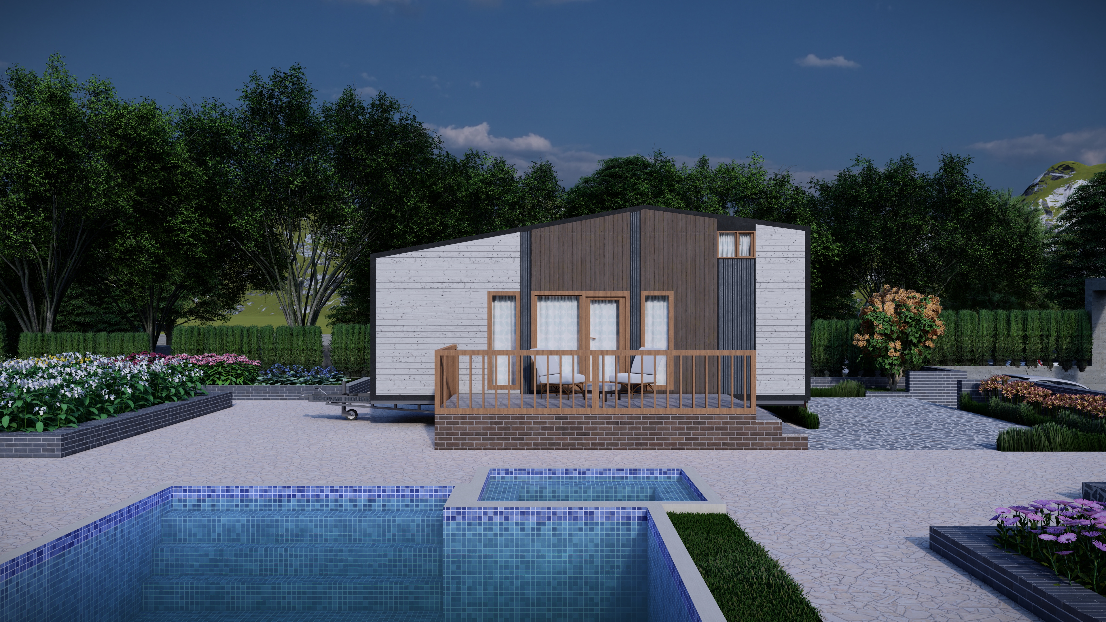 Tiny house Prestige - vue de nuit